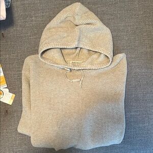 Marine Layer Light Tan Hooded Sweater